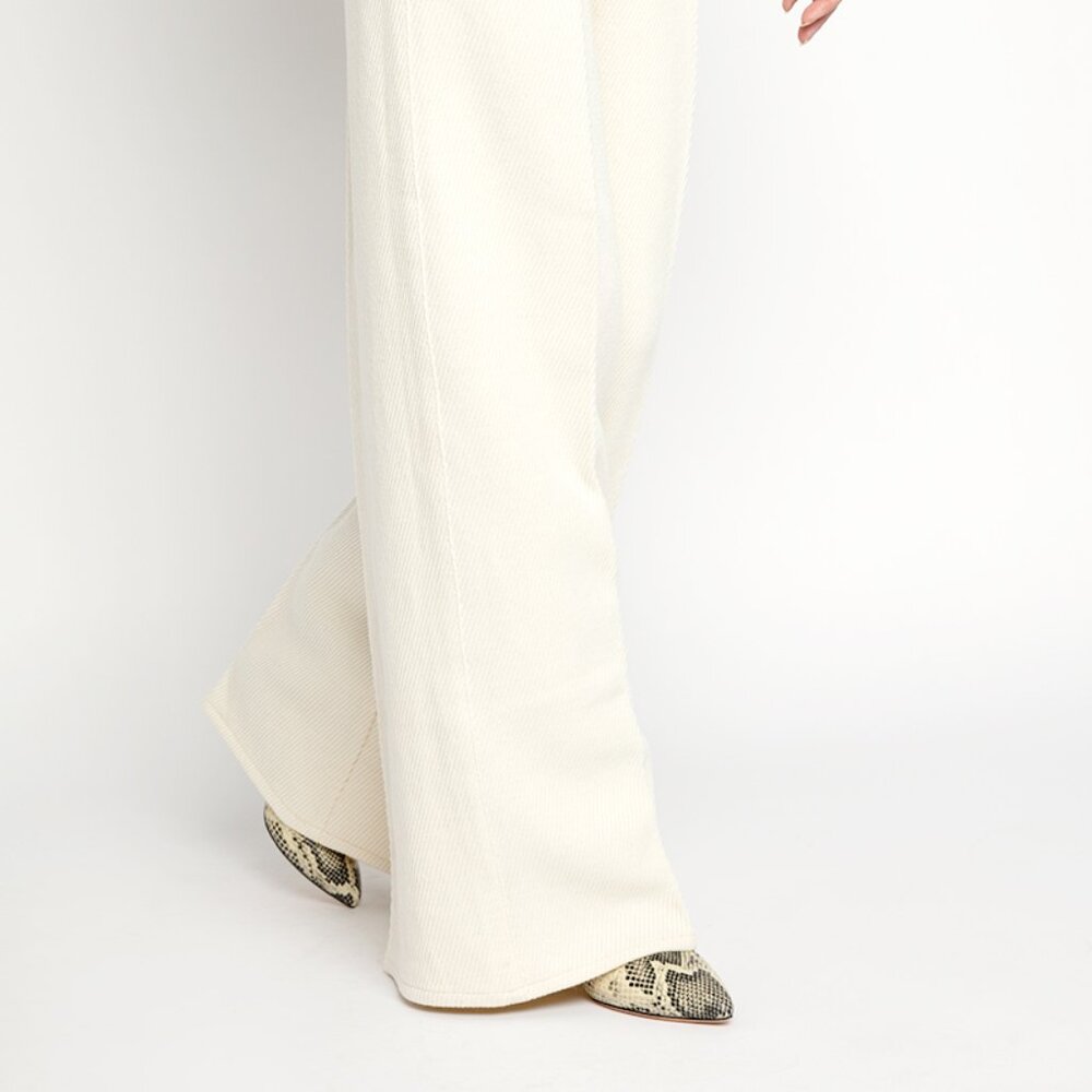 FORTE FORTE Wide Leg Pant in Ivory - Picture 4 of 7